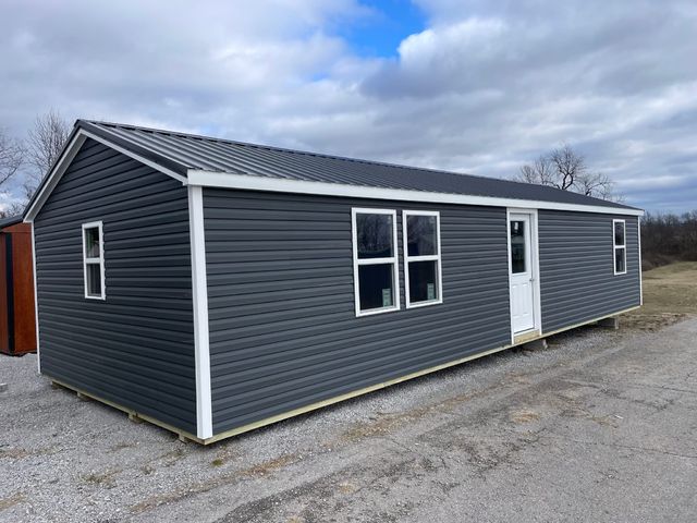 Charcoal vinyl cabin shell with white trim