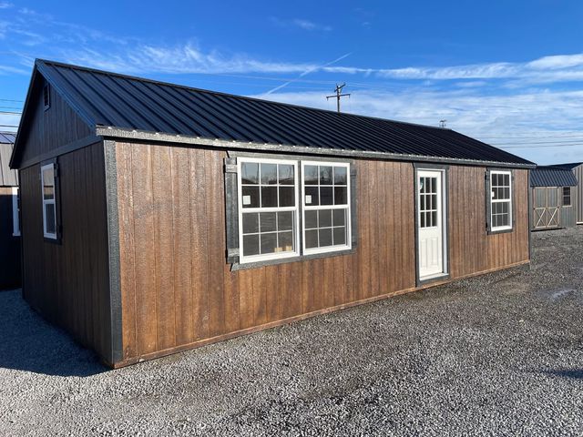 Brown smart panel utility cabin with black trim