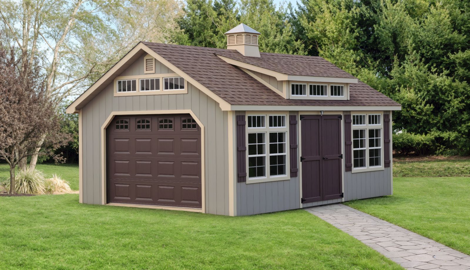 Dormer Garage — Carriage door · transom dormer · cupola